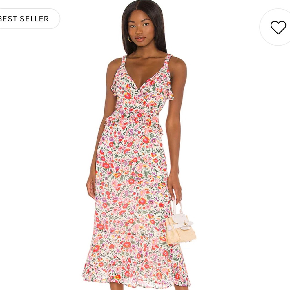 ASTR from revolve, midi floral cutout dress